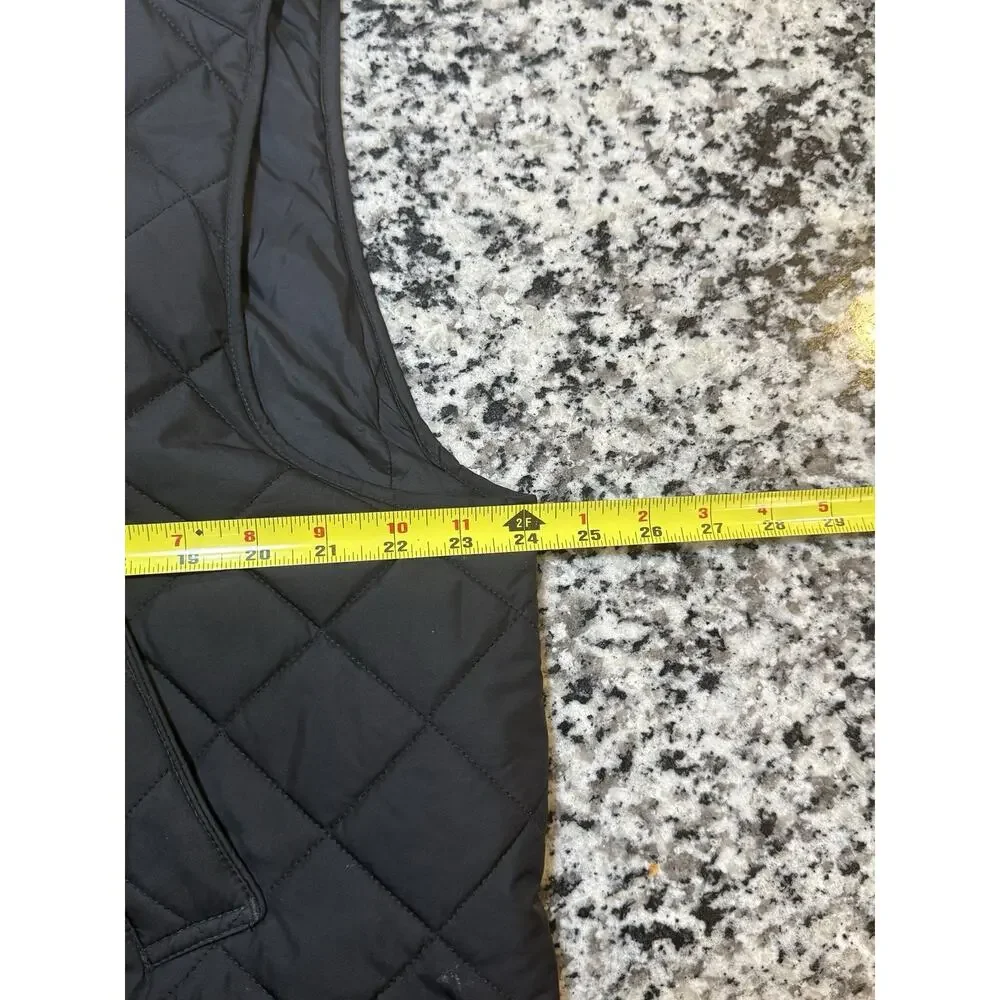 Polo Ralph Lauren Club Quilted Vest Mens Black Gold Hardware Sz XL